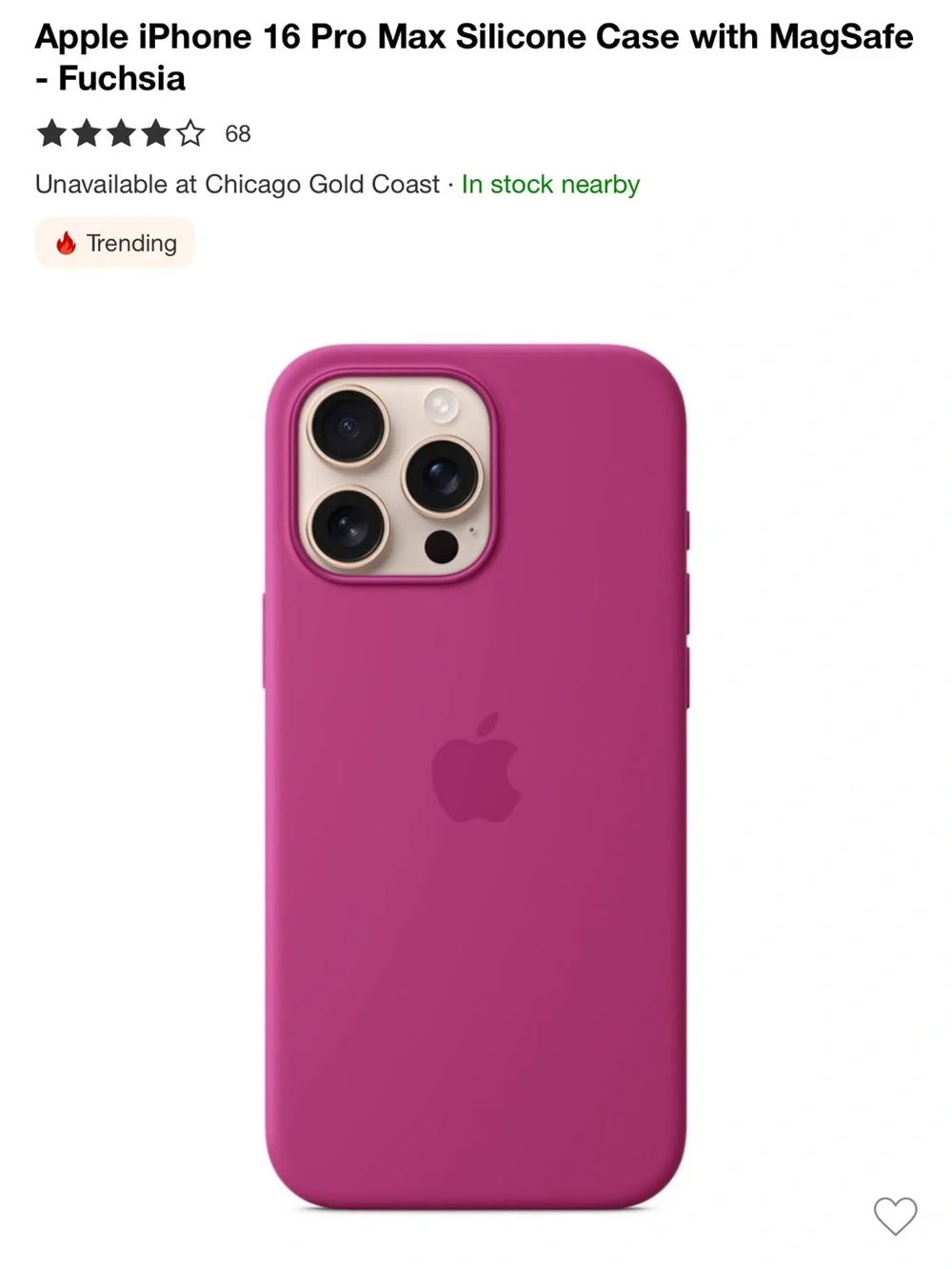 Apple iPhone 16 Pro Max Silicone Case with MagSafe - Fuchsia & Black set